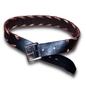HTC leather & silk belt
